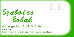 szabolcs bobak business card